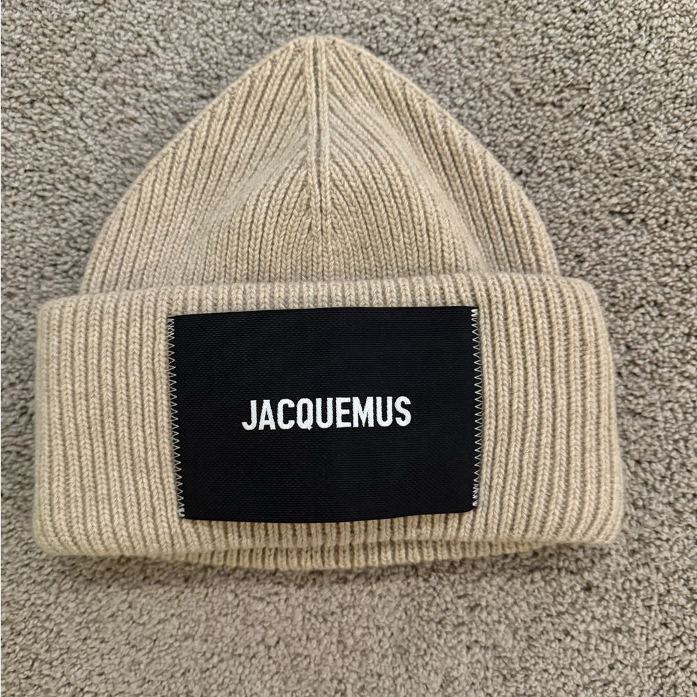 Jacquemus Cream Ribbed Knit Accessory